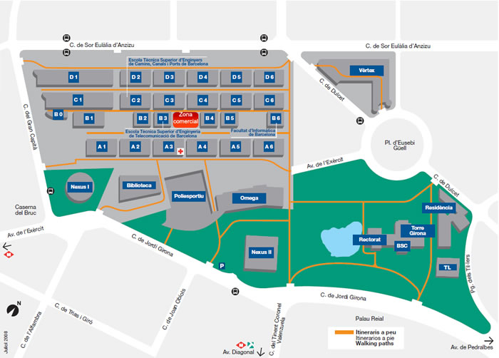 map of Campus Nord